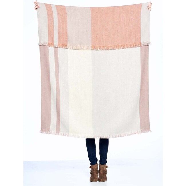 Reversible Alpaca Throw Blanket, Faded Rust