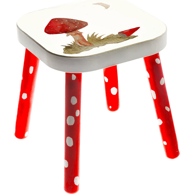 Handpainted Wooden Stool, Lost Hat