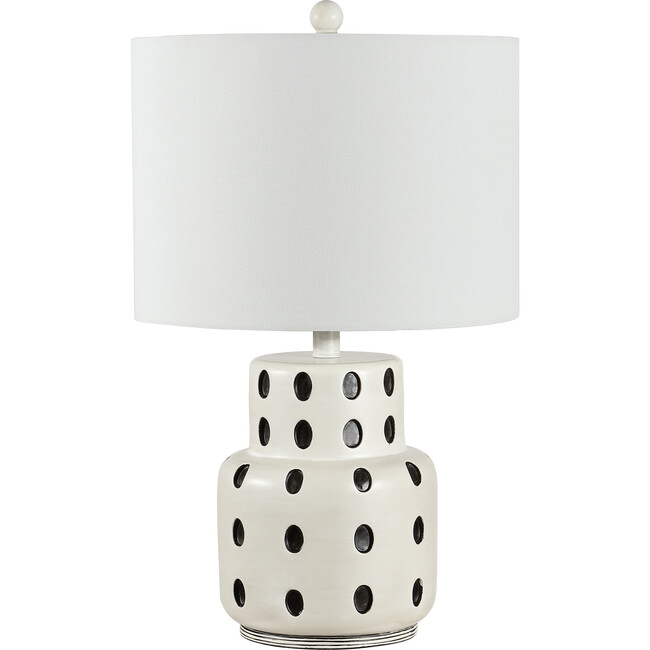 Kencia Table Lamp, Black Polka-Dot - Lighting - 1