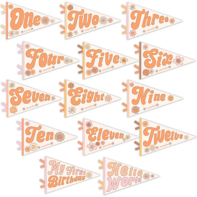 Flower Child Petit Milestone Pennant