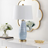 Eliana Ceramic Table Lamp, Blue Organic Stripe - Lighting - 3 - thumbnail