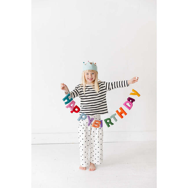 Felt Happy Birthday Garland, Rainbow
