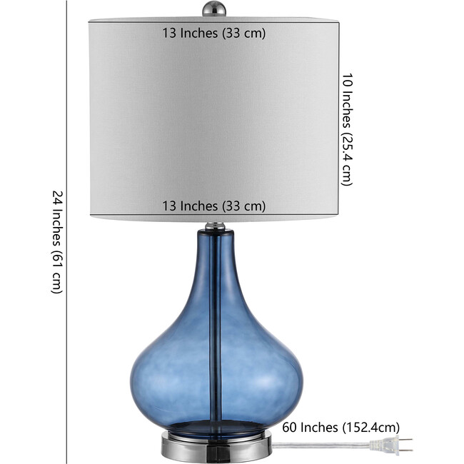 Brooks Glass Table Lamp, Blue - Lighting - 5