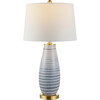 Eliana Ceramic Table Lamp, Blue Organic Stripe - Lighting - 4 - thumbnail