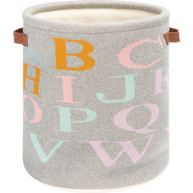 Alphabet Basket, Grey