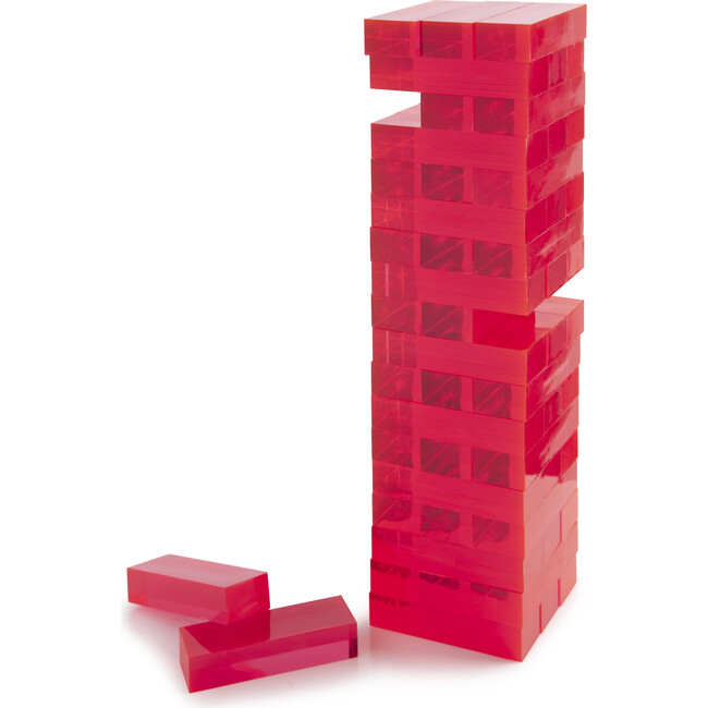 Tumble Tower, Pink Neon Acrylic - Board Games - 1