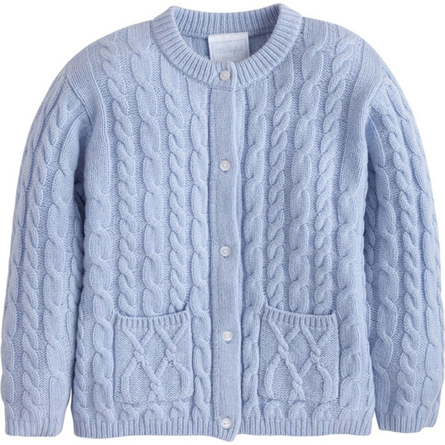 Classic Cashmere Blend Cardigan, Light Blue
