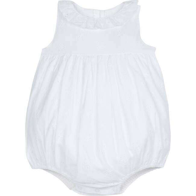 Annabel Bubble, White Eyelet - Rompers - 1