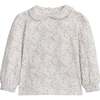Ruffled Peter Pan Blouse, Lavender Gables Floral - Blouses - 1 - thumbnail