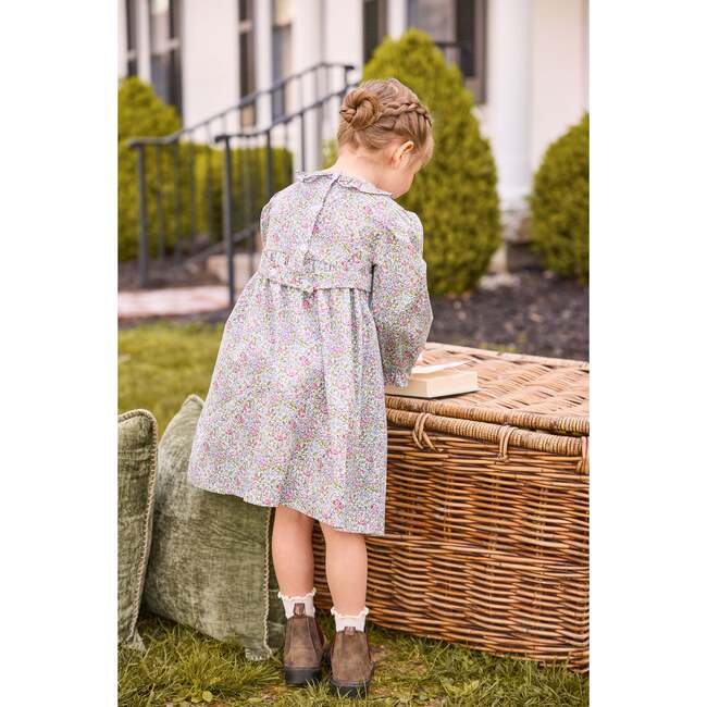 Pleated Caroline Dress, Lavender Gables Floral - Dresses - 4