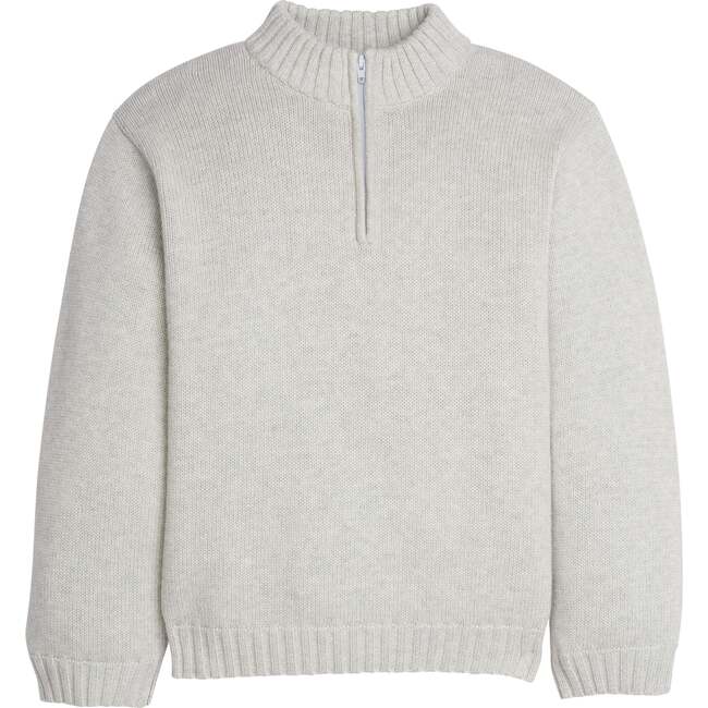 Quarter Zip Sweater, Gray