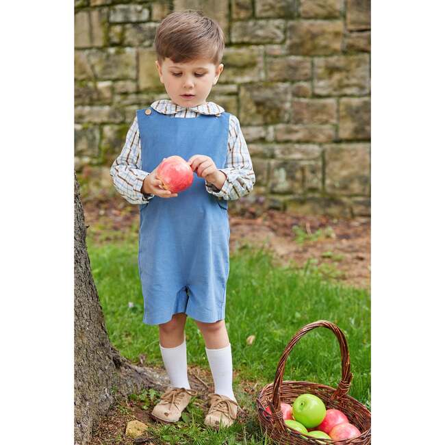 Button Tab John John, Stormy Blue Corduroy