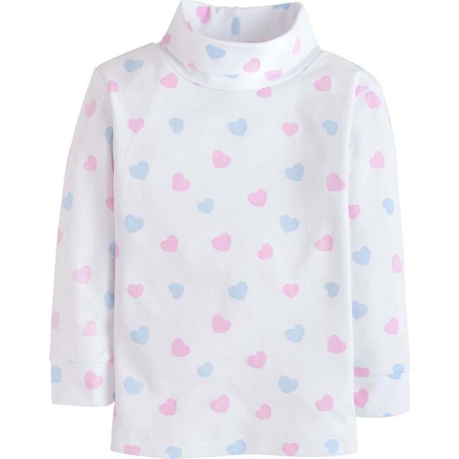 Printed Turtleneck, Hearts - Shirts - 1