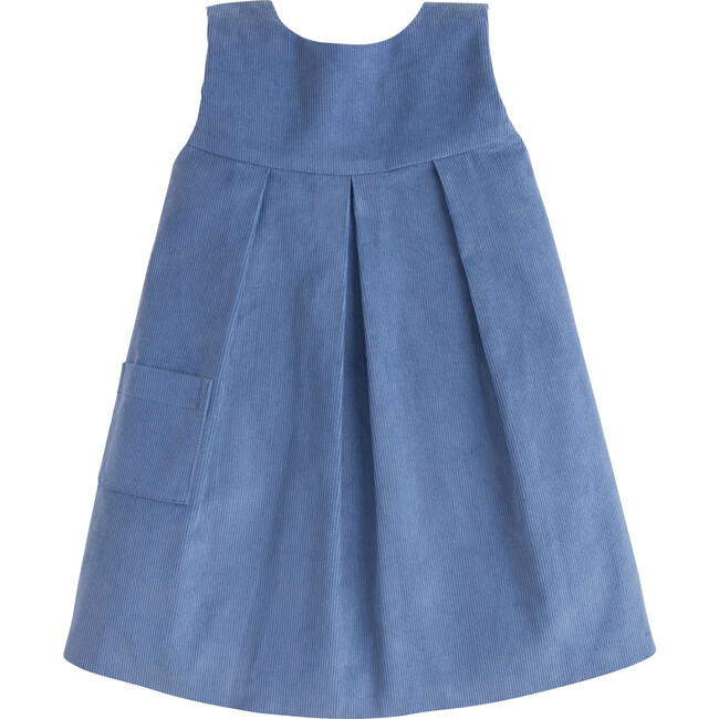 Charleston Jumper, Stormy Blue Corduroy - Dresses - 1