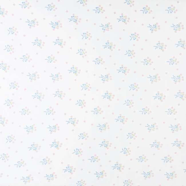 Pima Crib Sheet, Blue Bow Bouquet - Crib Sheets - 3