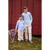 Long Sleeve Striped Polo, Light Blue - Polo Shirts - 2 - thumbnail