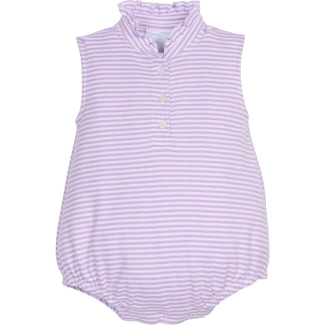 Sleeveless Hastings Bubble, Lavender Stripe - Rompers - 1