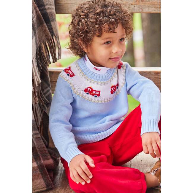 Printed Turtleneck, Fire Trucks