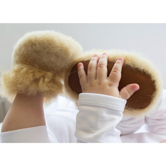 Alpaca Fur Slippers, Ivory - Slippers - 2