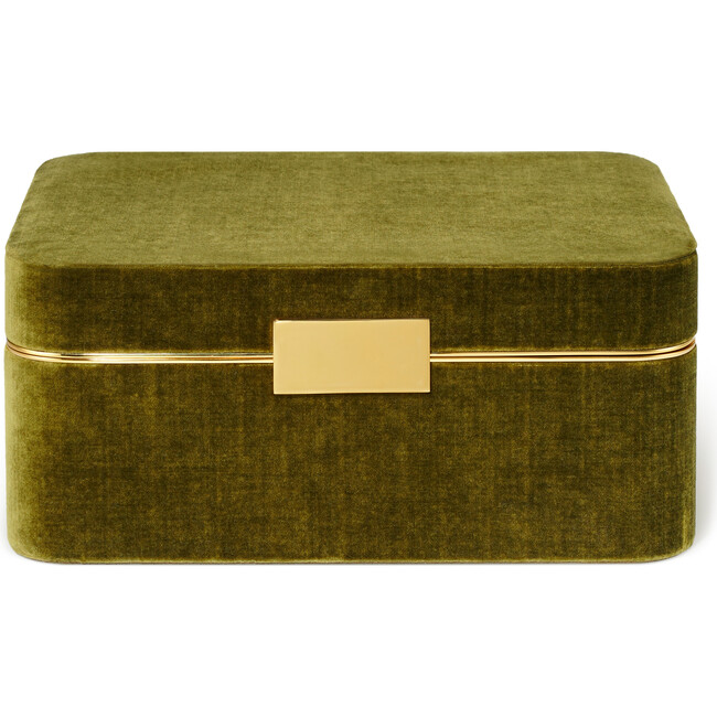 Beauvais Velvet Jewelry Box, Moss - Accents - 1