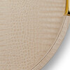 Carina Croc Leather Small Round Tray, Fawn - Accents - 3