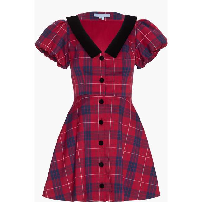 The Samantha Dress, Cherry Tartan