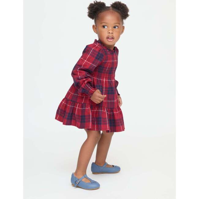 The Tiny Viviana Nap Dress, Cherry Tartan - Dresses - 2
