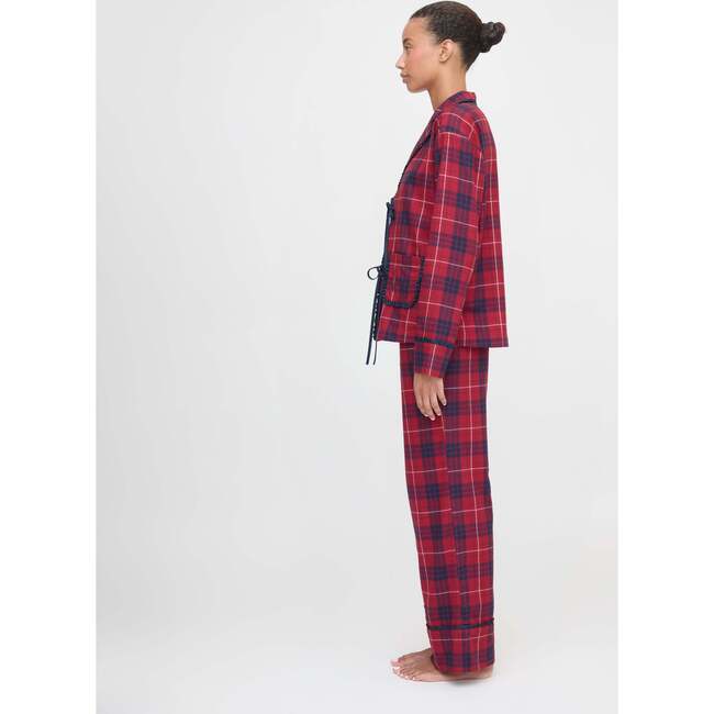 The Steffy PJ Set, Cherry Tartan - Pajamas - 4