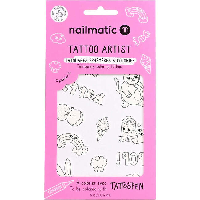 Tattoo Temporary for Kids KAWAI, Multi