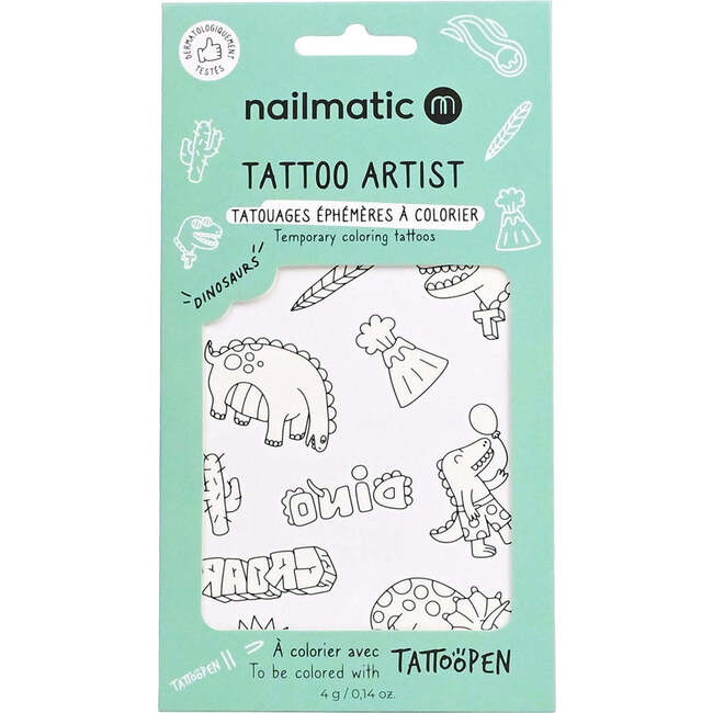 Tattoo Temporary for Kids DINOSAURS, Multi