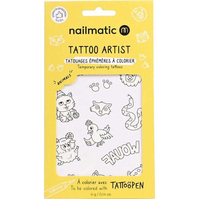 Tattoo Temporary for Kids ANIMALS, Multi