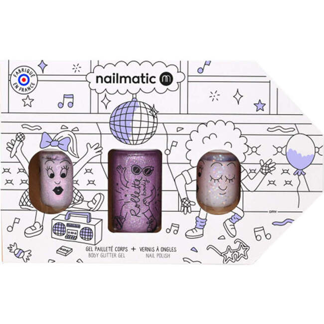 Nail Polish for Kids SET OF 3 BUS Party: POLLY ELLIOT + BODY ROLLETTE CHERRY, Multii