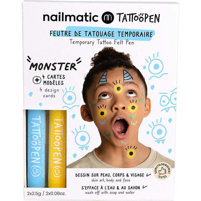 Tattoo Pen Set for Kids MONSTER, Multi