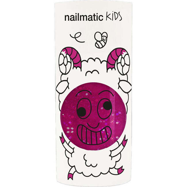 Nail Polish for Kids GLITTER SINGLE SHEEPY Raspberry Glitter, Pink