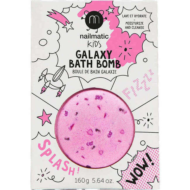 Bath Bomb for Kids GALAXY COSMIC Pink Purple Dots, Pink