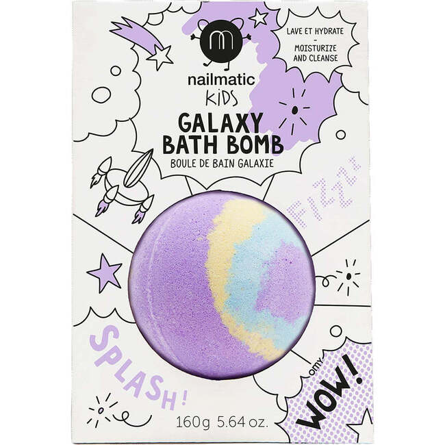 Bath Bomb for Kids GALAXY PULSAR Purple Yellow Blue, Multi