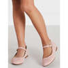 Girls Suede Piped Mary-Jane Shoes, Pink - Mary Janes - 3