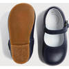 Baby Leather Mary Jane Shoes, Navy - Mary Janes - 2 - thumbnail