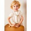 Waterford Stripe Mariner Collar Short Sleeve Two Piece Set in Beige - Mixed Apparel Set - 4
