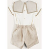 Waterford Stripe Mariner Collar Short Sleeve Two Piece Set in Beige - Mixed Apparel Set - 6
