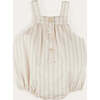 Striped Romper in Beige - Rompers - 6 - thumbnail