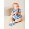 Olivia Floral Mary Jane Pram Shoes in Blue - Mary Janes - 4 - thumbnail