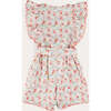 Louisa Floral Ruffle Detail Playsuit in Pink - Dresses - 2