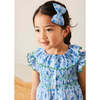 Olivia Floral Smocked Ruffle Collar Sleeveless Dress in Blue - Dresses - 6 - thumbnail