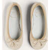 Linen Ballerina Shoes in Ivory - Mary Janes - 1 - thumbnail