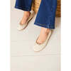Linen Ballerina Shoes in Ivory - Mary Janes - 2 - thumbnail