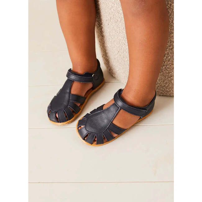 Leather Fishermans Sandals in Navy