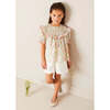 Linen Ballerina Shoes in Ivory - Mary Janes - 4 - thumbnail