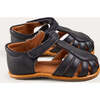 Leather Fishermans Sandals in Navy - Sandals - 5