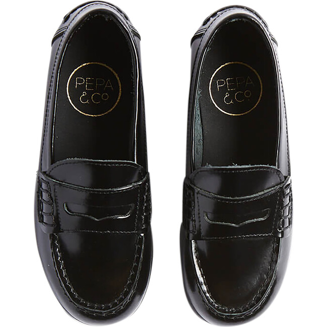 Leather Moccasins, Black